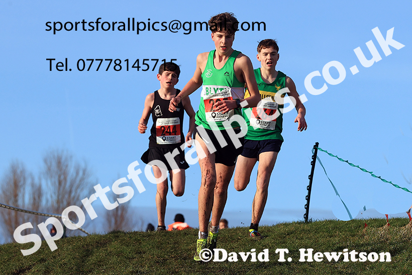 Boys under-15s 2024 NECAA Cross Country Champs., Temple Park, South Shields. Photo: David T. Hewitson/Sports for All Pics